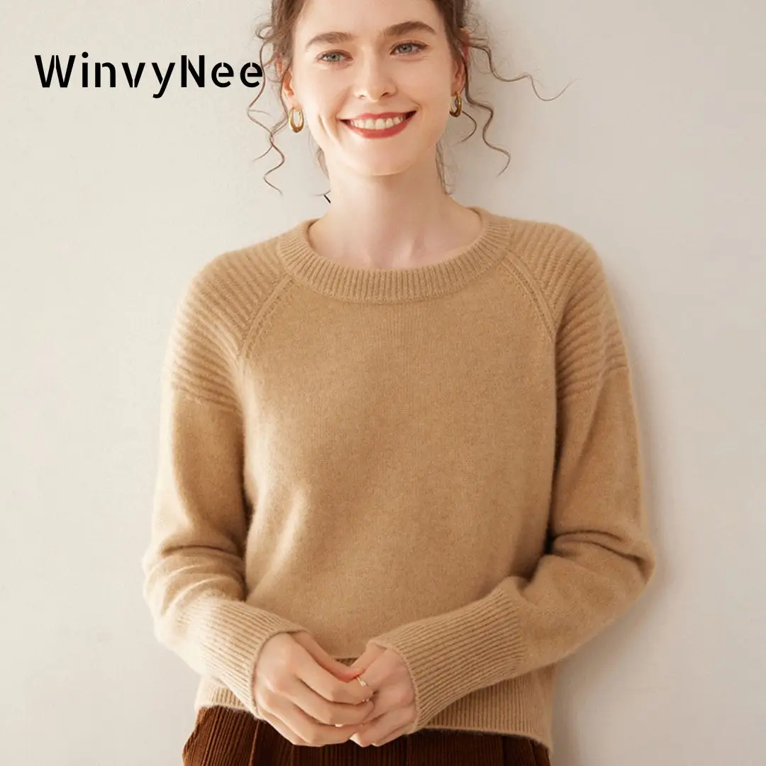 Cashmere Sweater Formal - WinvyNee kadın Kaşmir Yün Kazak Uzun
