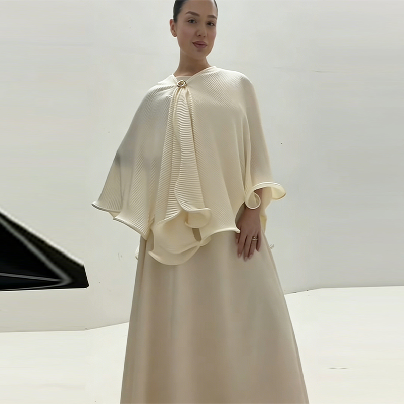 Women Formal Wear Dress - Romantik Zarif Şal Elbise Seti Zarif