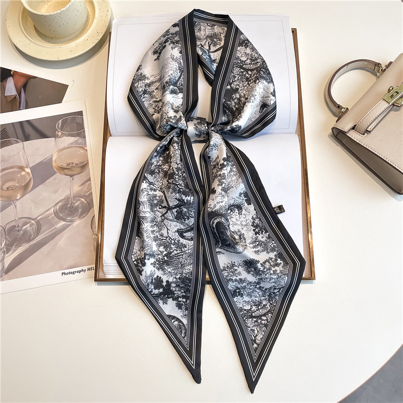 Scarf Silk Neck - Lüks Uzun Boyun Atkısı İnce Saç