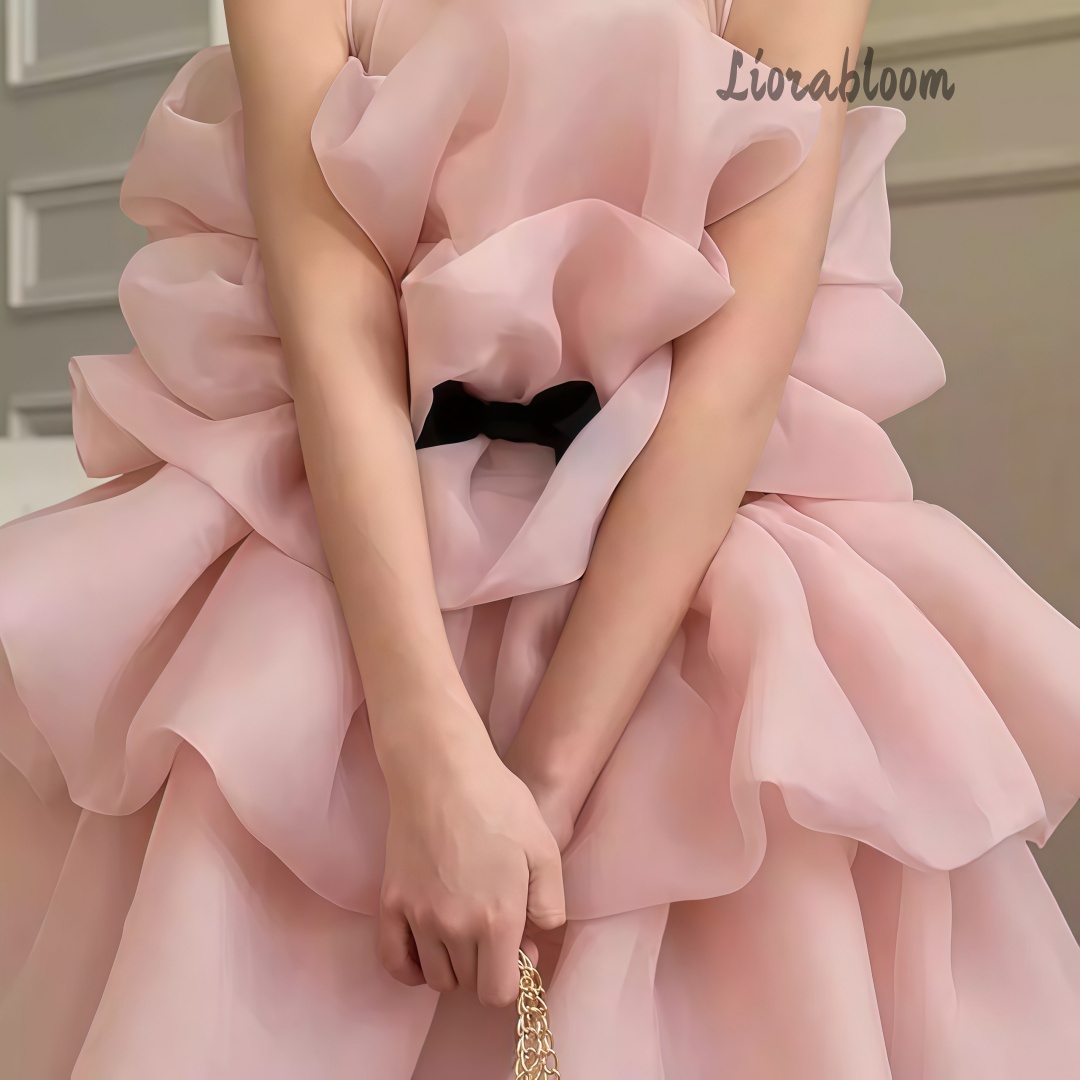 Women Formal Wear Dress - Çok Renkli Katmanlı Kız Çocuk Abiye