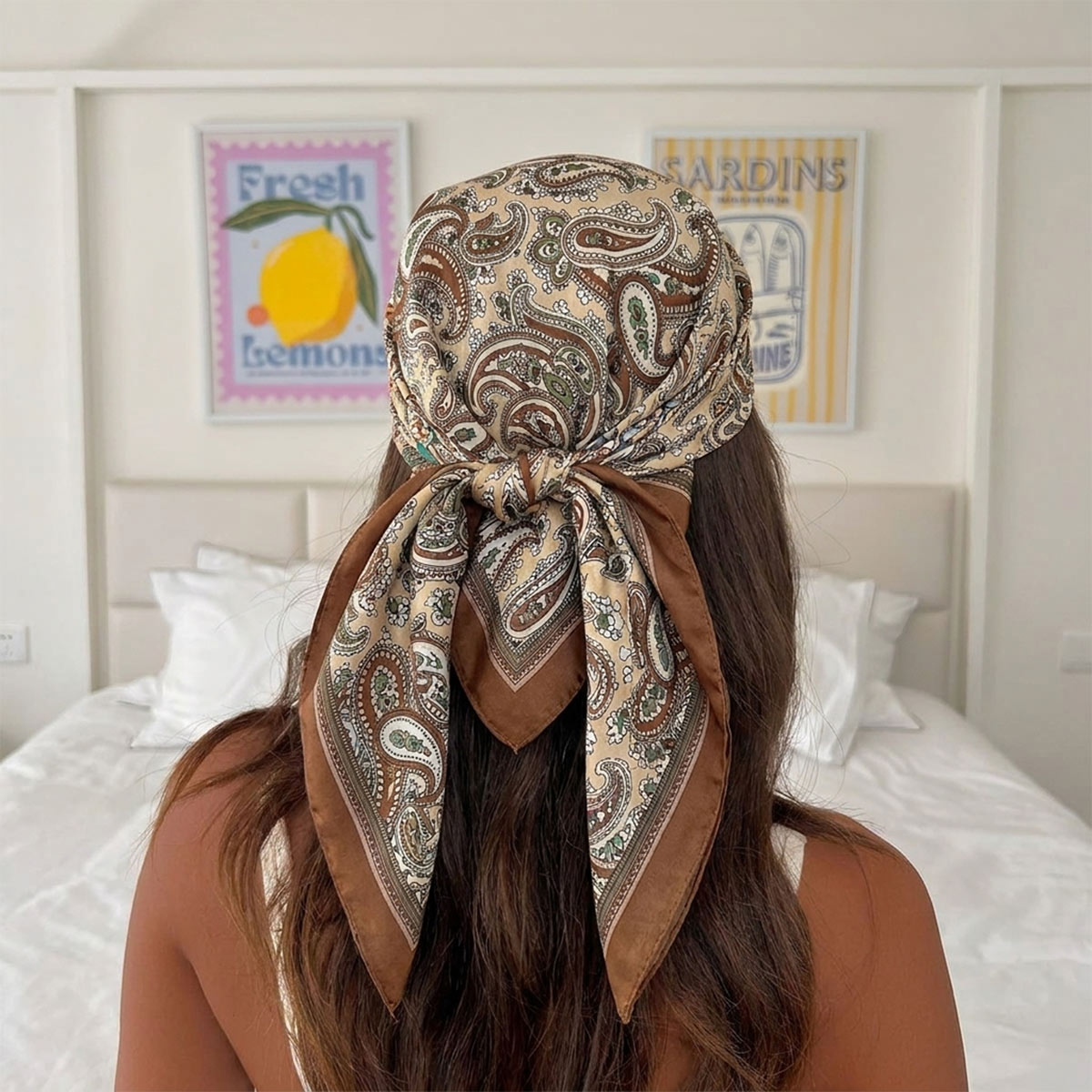 Scarf Silk Neck - Yeni Tasarım Moda Kare ipek eşarp