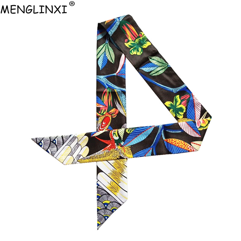 Scarf Silk Neck - Lüks marka Hummingbird baskı sıska ipek