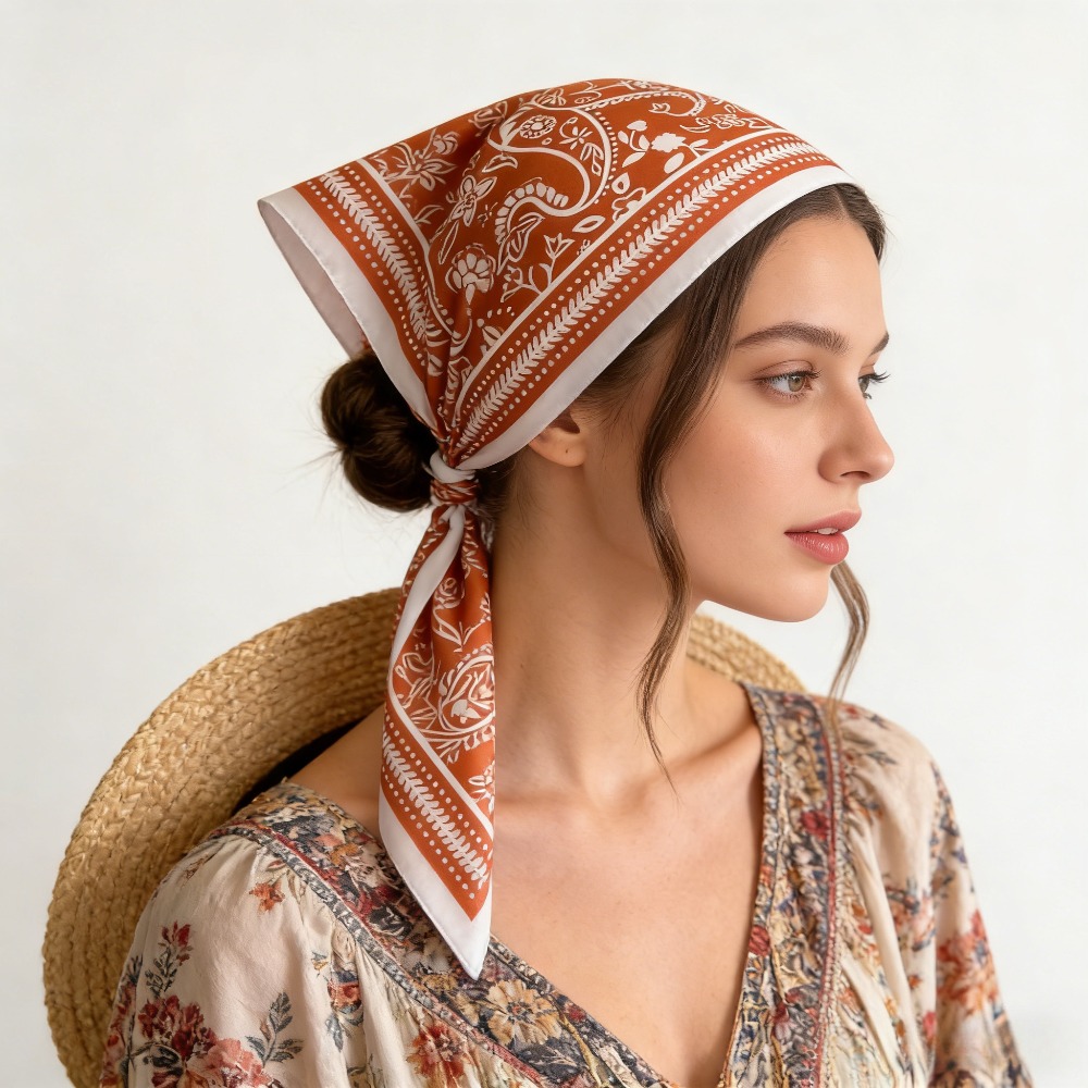 1 adet kaju desenli moda ipek  - Scarf Silk Neck incelemesi ve fiyatı