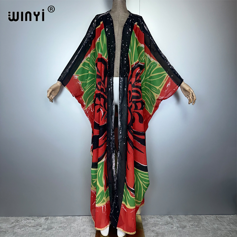 WINYI Afrika retro baskı Kimon - Young Women'S Formal Wear incelemesi ve fiyatı