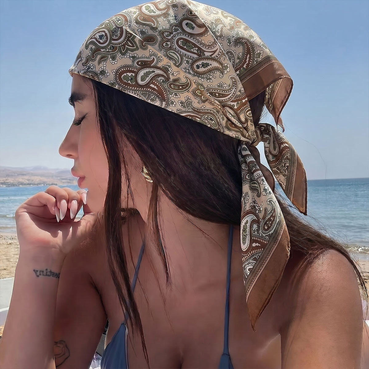 Yeni Tasarım Moda Kare ipek eş - Scarf Silk Neck incelemesi ve fiyatı