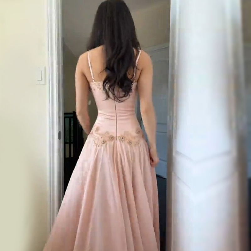 Zarif V Yaka Pembe Straplez Ma - Women Formal Wear Dress incelemesi ve fiyatı